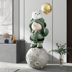 Tượng cậu bé decor trên mặt trăng CD1444
