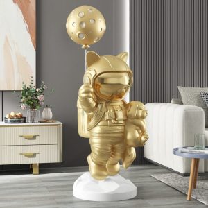 Tượng cậu bé phi hành gia ôm gấu CD1446