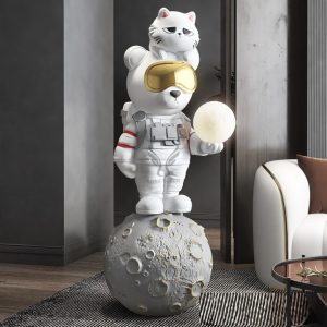 Tượng chú bé phi hành gia trên mặt trăng CD1447