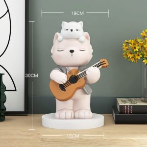 Tượng chú gấu đánh đàn CD1498