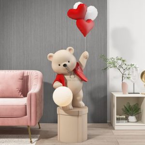 Tượng chú gấu kết hợp đèn led trang trí CD1480