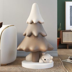 Tượng chú gấu ngủ dưới gốc cây CD1510