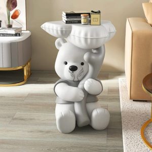 Tượng chú gấu ôm lá xin xắn CD1528