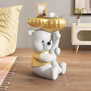 Tượng chú gấu ôm lá xin xắn CD1528