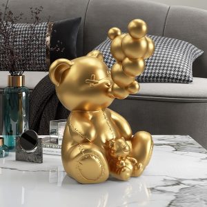 Tượng chú gấu thổi bóng decor CD1410