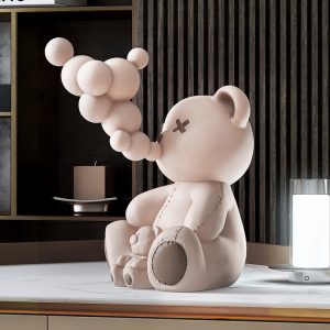 Tượng chú gấu thổi bóng decor CD1410