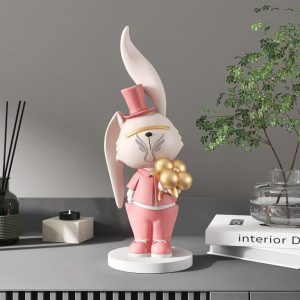 Tượng chú thỏ cầm hoa CD1473