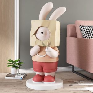 Tượng chú thỏ trốn trong túi đồ CD1476