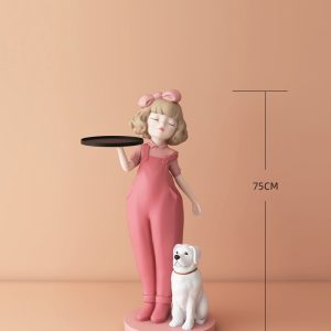 Tượng cô gái bưng khay CD1402