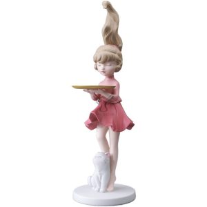 Tượng cô gái bưng khay đẹp CD1493