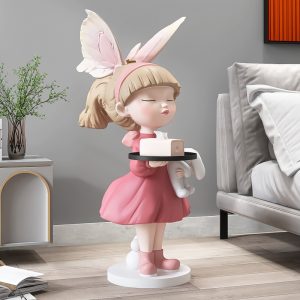 Tượng cô gái decor phòng khách CD1427