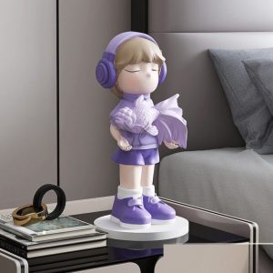 Tượng cô gái ôm con cá CD1450