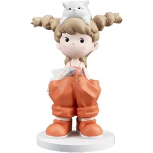 Tượng cô gái tóc bím decor CD1443