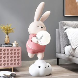Tượng cô thỏ cưỡi mây CD1462