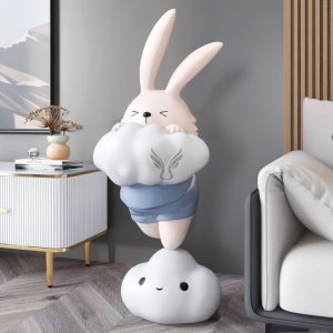 Tượng cô thỏ cưỡi mây CD1462Tượng cô thỏ cưỡi mây CD1462