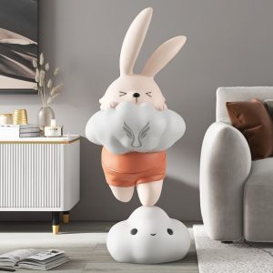 Tượng cô thỏ cưỡi mây CD1462