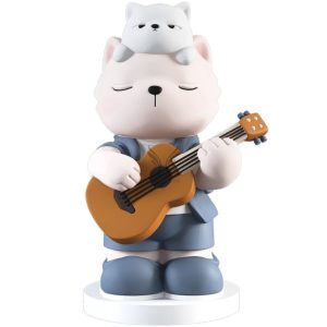 Tượng để sàn chú gấu đánh đàn CD1454