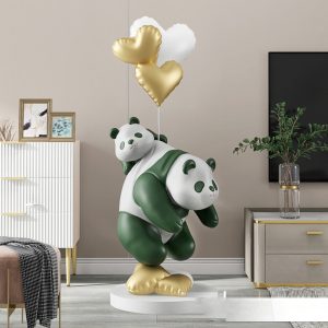 Tượng gấu béo cõng nhau để sàn CD1441