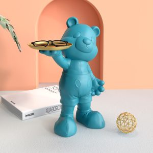 Tượng gấu bưng khay cute CD1401