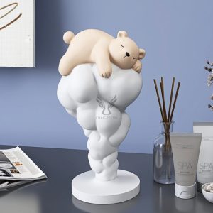 Tượng gấu ngủ trên mây CD1452