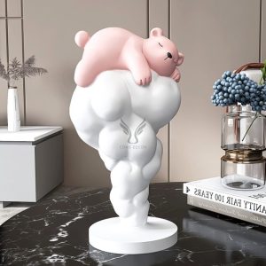 Tượng gấu ngủ trên mây CD1452