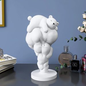 Tượng gấu ngủ trên mây CD1452