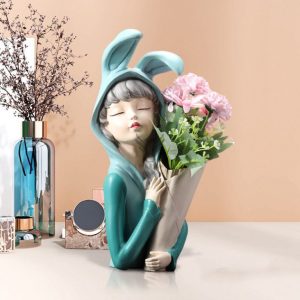 Bình cắm hoa khô hình cô gái CD1324