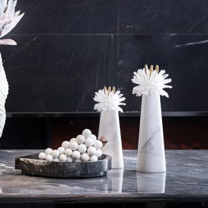 Đồ để bàn hoa cẩm tú cầu đá thạch anh trang trí để bàn CD167