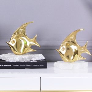 Đồ để bàn cặp cá vàng trang trí nghệ thuật CD72