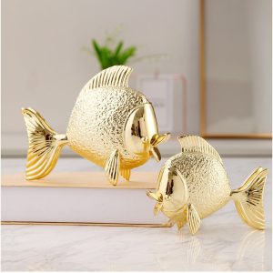Đồ để bàn cặp cá vàng trang trí kệ rượu, kệ tivi CD370