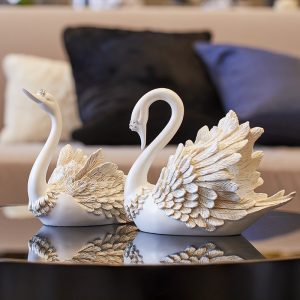 Tượng decor Đôi thiên nga để bàn CD476