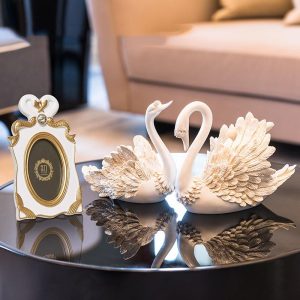 Tượng decor Đôi thiên nga để bàn CD476
