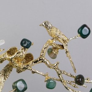 Đồ để bàn cây tài lộc đá thạch anh CD558