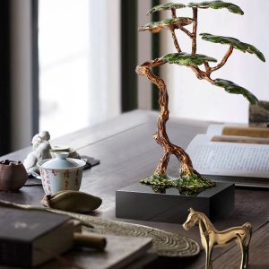 Đồ để bàn cây tùng bằng đồng CD795