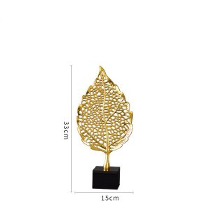 Decor phòng khách chiếc lá vàng để bàn CD373