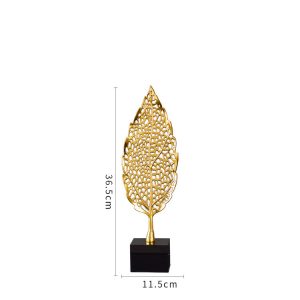 Decor phòng khách chiếc lá vàng để bàn CD373