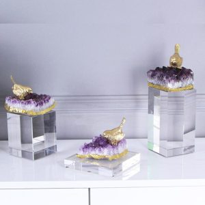 Đồ để bàn bộ chim khuyên đồng trang trí CD148