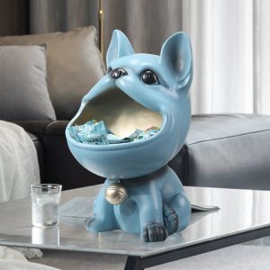 Tượng decor chó há miệng CD418