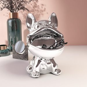 Tượng decor chó há miệng CD418