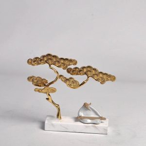 Đồ để bàn cây tùng trên đá cẩm thạch trang trí CD188