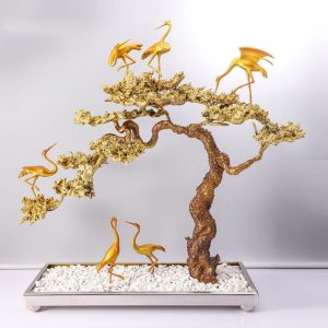 Đồ trang trí cao cấp bằng đồng đàn hạc dạo chơi CD884