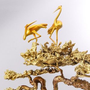 Đồ trang trí cao cấp bằng đồng đàn hạc dạo chơi CD884