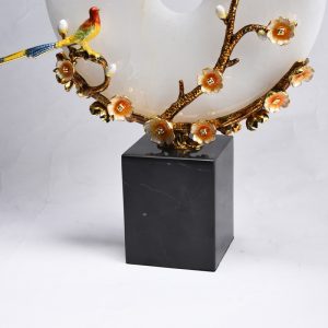 Chim khuyên đậu cành mai đồng điếu ngọc sang trọng CD187