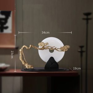 Decor phòng khách cây tùng tựa đồng điếu ngọc CD224