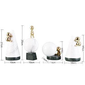 Đồ để bàn hình khối đá cẩm thạch CD826