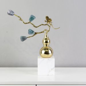 Hồ lô phong thủy gắn đá CD13