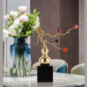 Hồ lô phong thủy gắn đá CD13