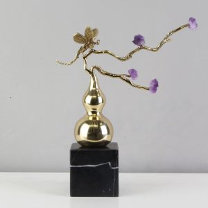 Hồ lô phong thủy gắn đá CD13