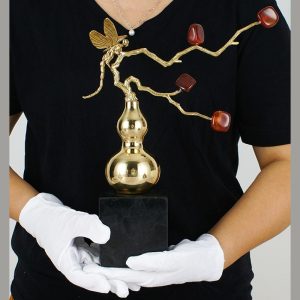 Hồ lô phong thủy gắn đá CD13