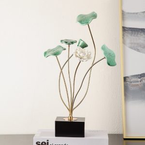 Đồ trang trí hoa sen bằng gốm CD121